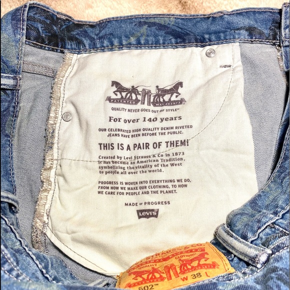 Jean shorts Unisex printed Jean Levi Strauss 502 - Picture 9 of 10